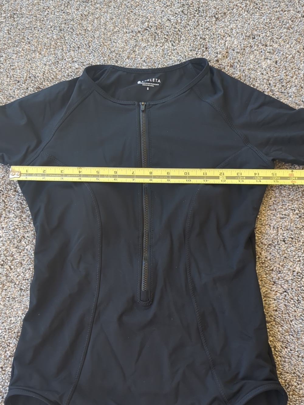 Athleta One Piece Rash Guard - Black S - Picture 7 of 8